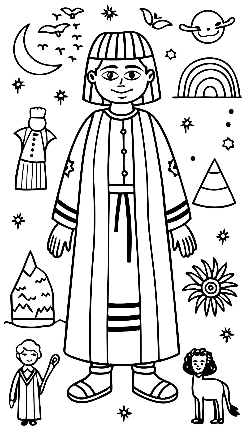 joseph coat coloring page